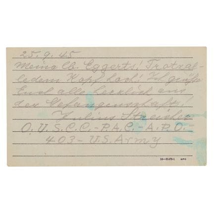 Julius Streicher – Signierter Brief aus Kriegsgefa
