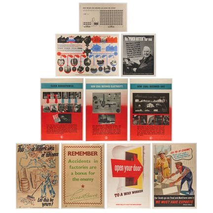 Seconda guerra mondiale: serie di (10) manifesti b