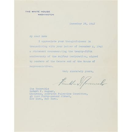 Franklin D. Roosevelt Typed Letter Signed as Presi