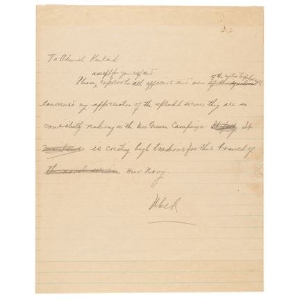 Douglas MacArthur War-Dated Autograph Letter Signe