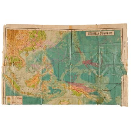 World War II: Japanese Map of the Pacific Annotate