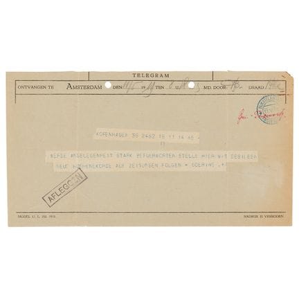 Hermann Göring Telegram on "New Altitude Records" 