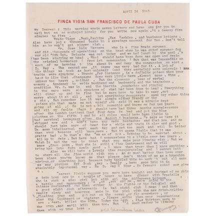 Von Ernest Hemingway während des Krieges verfasste
