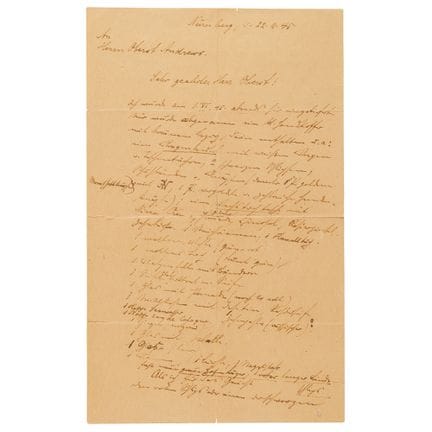 Von Erich Raeder signierter Brief aus Nürnberg (19