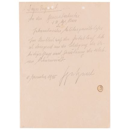 Arthur Seyss-Inquart (2) Signierte Autographenbrie