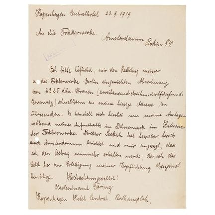 Hermann Göring Autograph Letter Signed to Anthony 