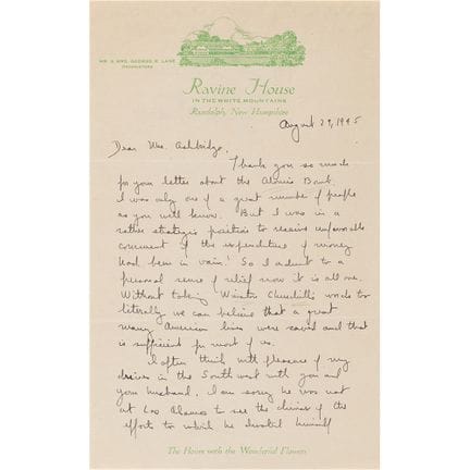 James B. Conant Autograph Letter Signed on the Ato