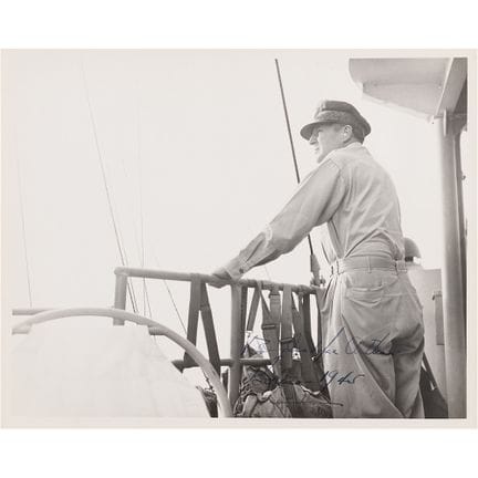 Douglas MacArthur Signed Photograph - Pictured Abo