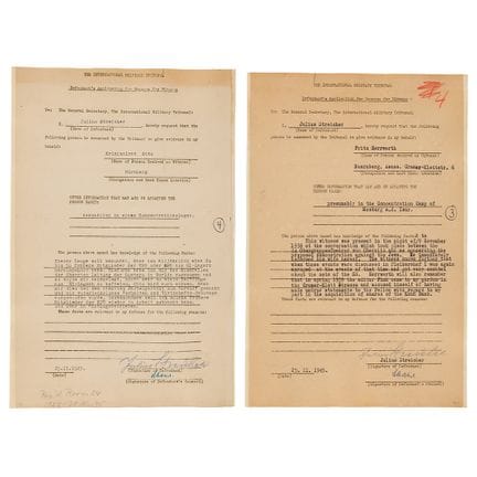 Julius Streicher (2) In Nürnberg unterzeichnete Do