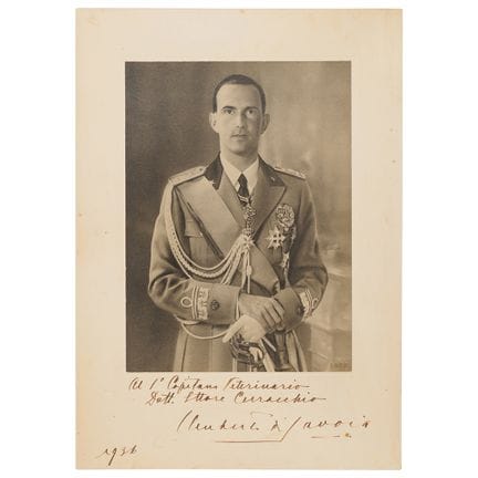 Umberto II Oversized Signed Photograph
Umberto II 