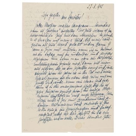 Signierter Brief von Albert Kesselring aus dem Gef