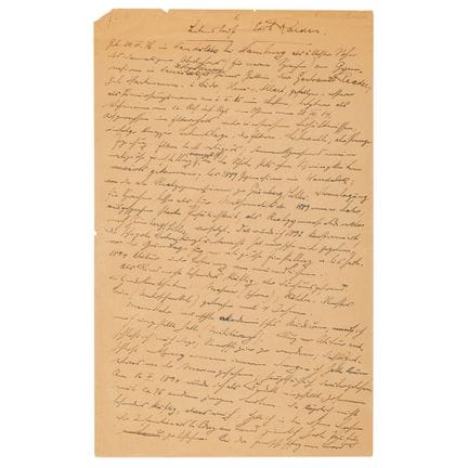 Erich Raeder: Autographes Manuskript, signiert in 