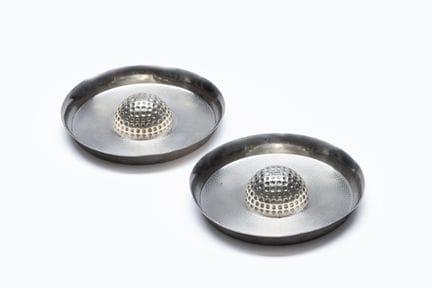 HERMES. 
Pair of round ashtrays or small trinket d