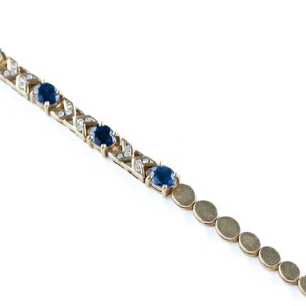 18k yellow gold (750) bracelet with cascading oval