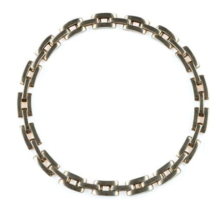 Collier en or jaune 18k (750 millièmes) à larges m