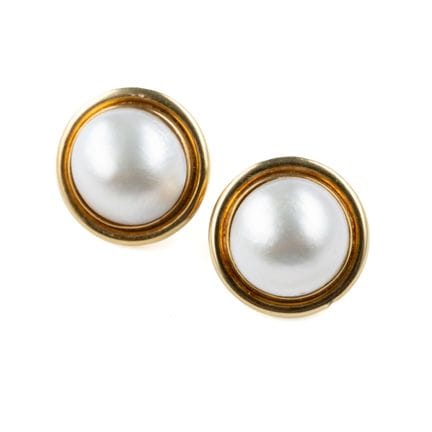 Pair of 18k yellow gold (750) clip-on earrings set