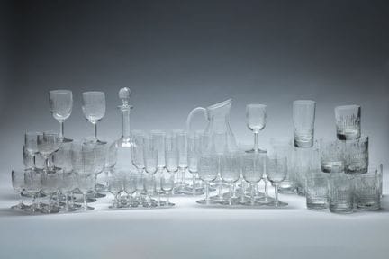 BACCARAT. 
"Nancy" crystal glassware set consistin