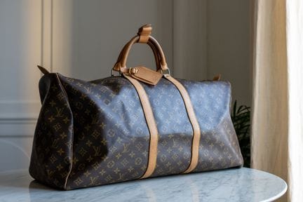 LOUIS VUITTON.
"Keepall 60" travel bag in Monogram