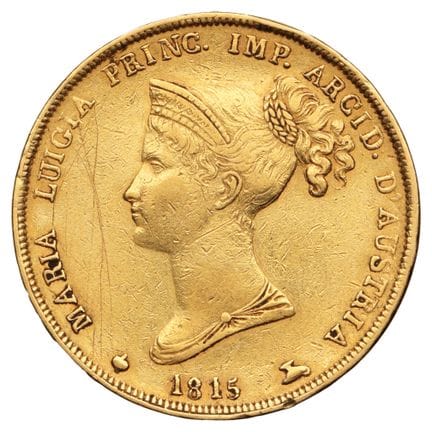 ITALIEN, HERZOGTUM PARMA. 
1 x 40 Lire, Goldmünze 
