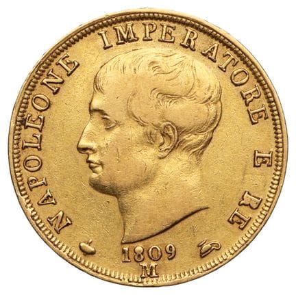 ITALIEN. 
1 x 40 Lire „Napoleon“, 1809, Mailand. 
