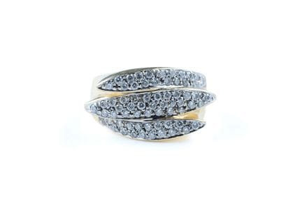 Ring aus 18 Karat Gelb- und Weißgold (750 Tausends
