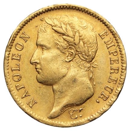 FRANKREICH. 
1 x 40-Franc-Goldmünze „Napoleon I. m