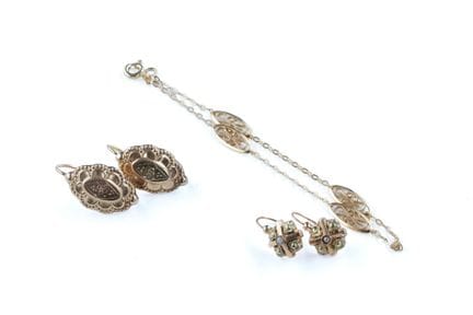 18k yellow and rose gold set (750 parts per thousa