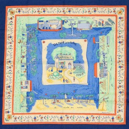 HERMES. 
Silk Gavroche, "Return to the Earth" desi