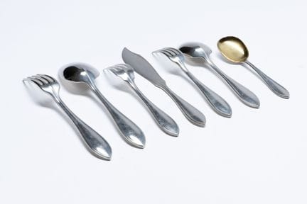 CARDEILHAC.
950-thousandths silver cutlery set wit