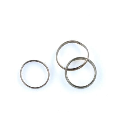 Set of two 18k yellow gold wedding bands (750 part
