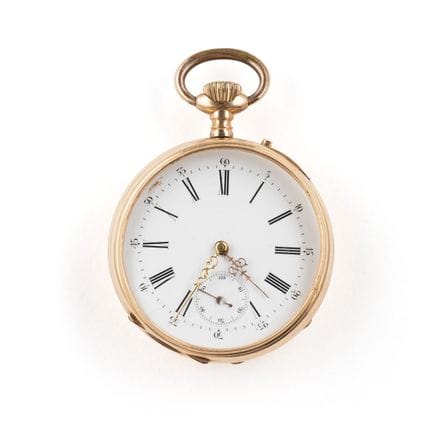 Taschenuhr aus 18 Karat Gelbgold (750 Tausendstel)