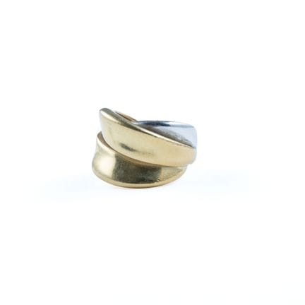 Ring aus 18 Karat Gelb- und Weißgold (750 Tausends