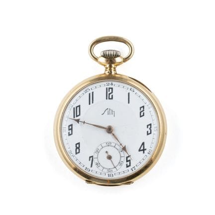 SIM. 
Taschenuhr aus 18 Karat Gelbgold (750 Tausen