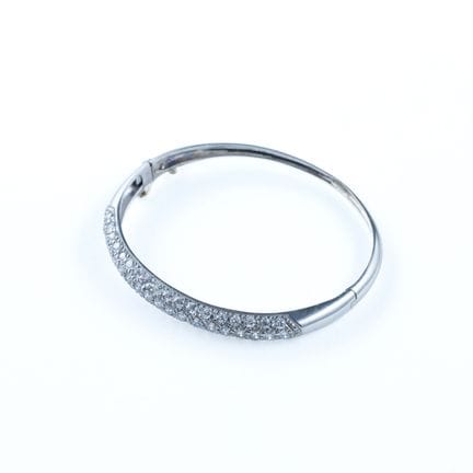 Conjunto de oro blanco y gris de 18 quilates (750 