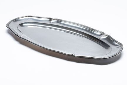 950-th silver fish platter with contoured edges an