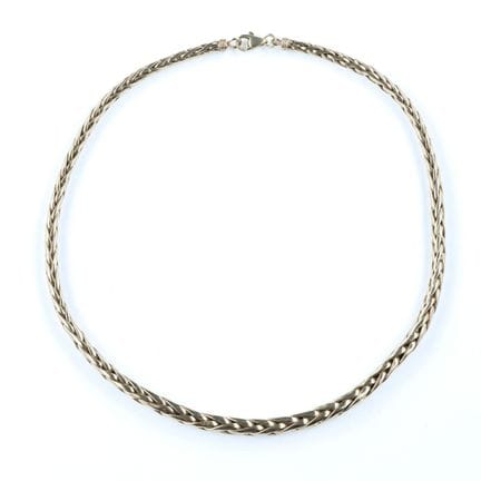 18k yellow gold (750) necklace with a cascading pa