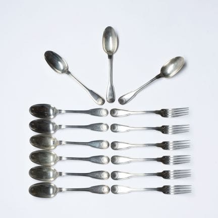 MAISON LAPPARRA. 
Set of six 950-thousandths silve