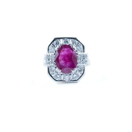 Ring aus 18 Karat Gelb- und Weißgold (750) mit ein