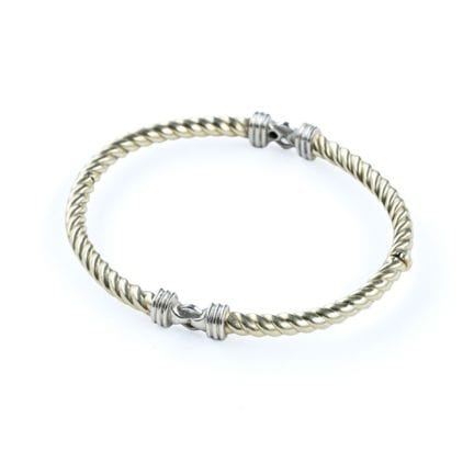 Gedrehtes und gelenkiges Armband aus 18 Karat Gelb