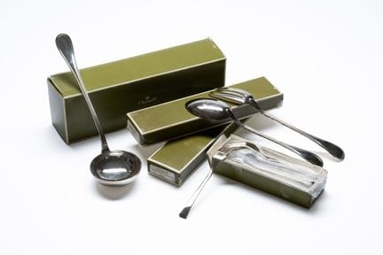 CHRISTOFLE. 
Silver plated set including:
- "Albi"