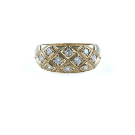 18k yellow gold ring (750 parts per thousand) with