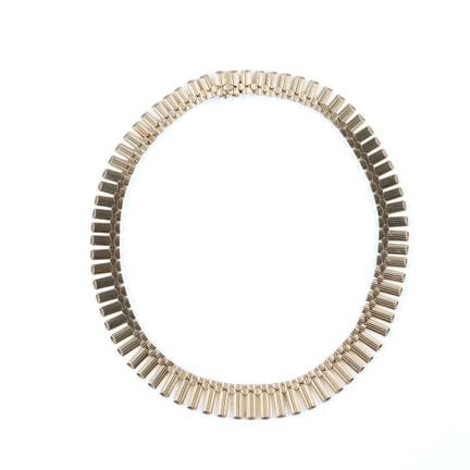 18k yellow gold (750) draped necklace with cascadi