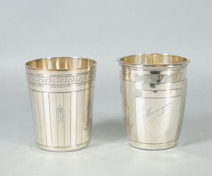 Silver goblet (at least 800 parts per thousand) wi