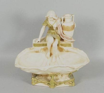 ROYAL DUX/HAMPEL. Bather with a seashell, polychro