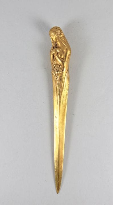 Louis Eugène MAUREL (1880–1941) Gilded bronze lett