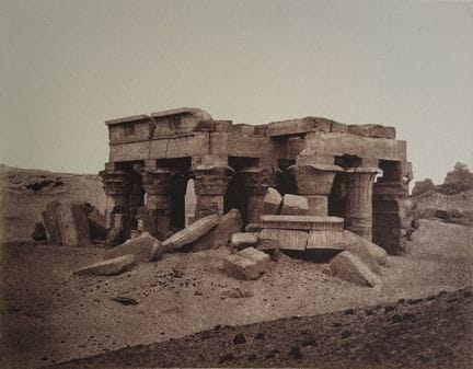 费利克斯·泰纳尔 1817-1892
《科姆·翁博（翁博斯）遗址全景》，科姆·翁博神庙，埃及，185