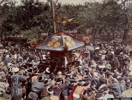 JAPON - KUSAKABE KIMBEI 1841-1934
Procession Shint