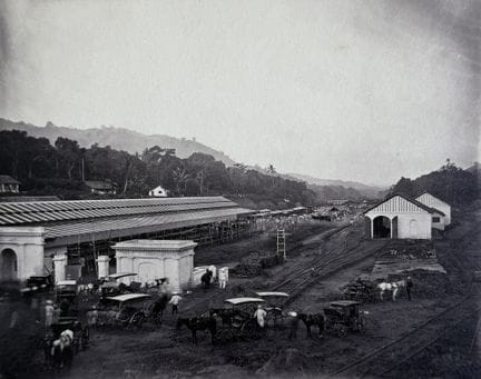 CEYLAN
Kandy Station, Ceylan, ca.1870.
Photographi