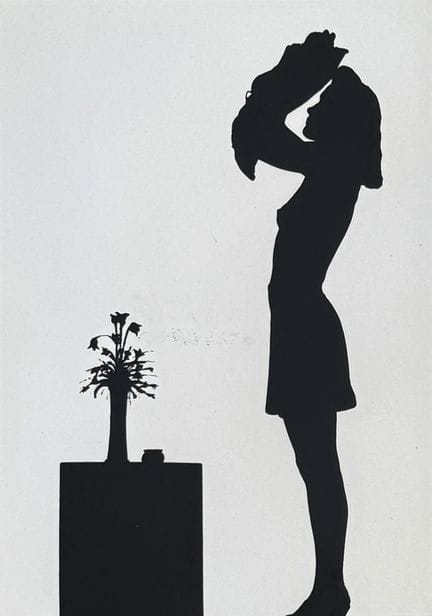 STEPHEN GLASS -1990
Mujer y ramo de flores, Sombra