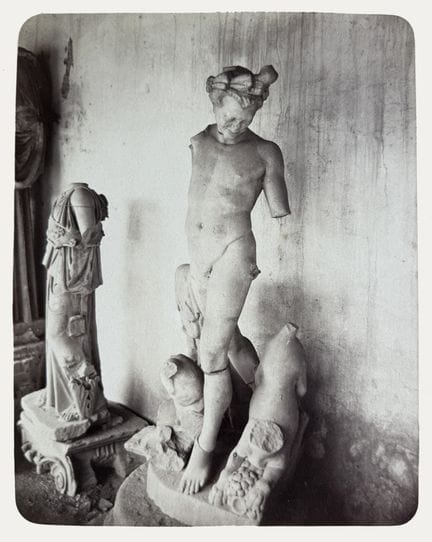 ANONYME
Sculpture antique de Bacchus, ca. 1880.
Ph